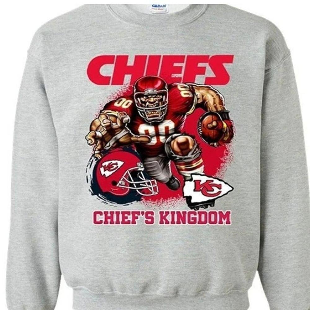 Kansas City Chiefs Kingdom Football Fan Streetwear Retro Cozy Sweatshirt